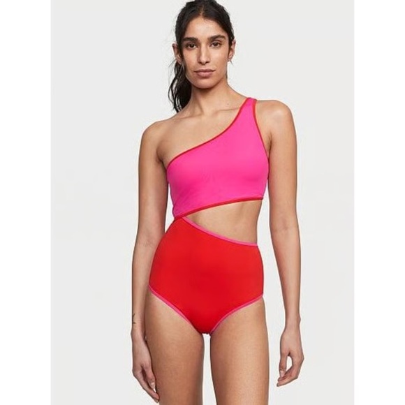 New! Victoria's Secret colorblock cutout flame One Piece Swimsuit 3867 - Picture 7 of 7